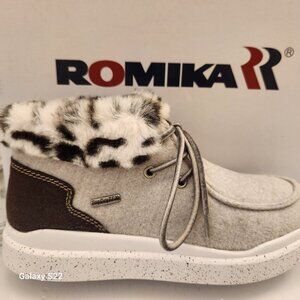 Romika Helsinki O3 Women's Gray Chukka Fur lined Boots Shoes Womens 37 US 6/6.5